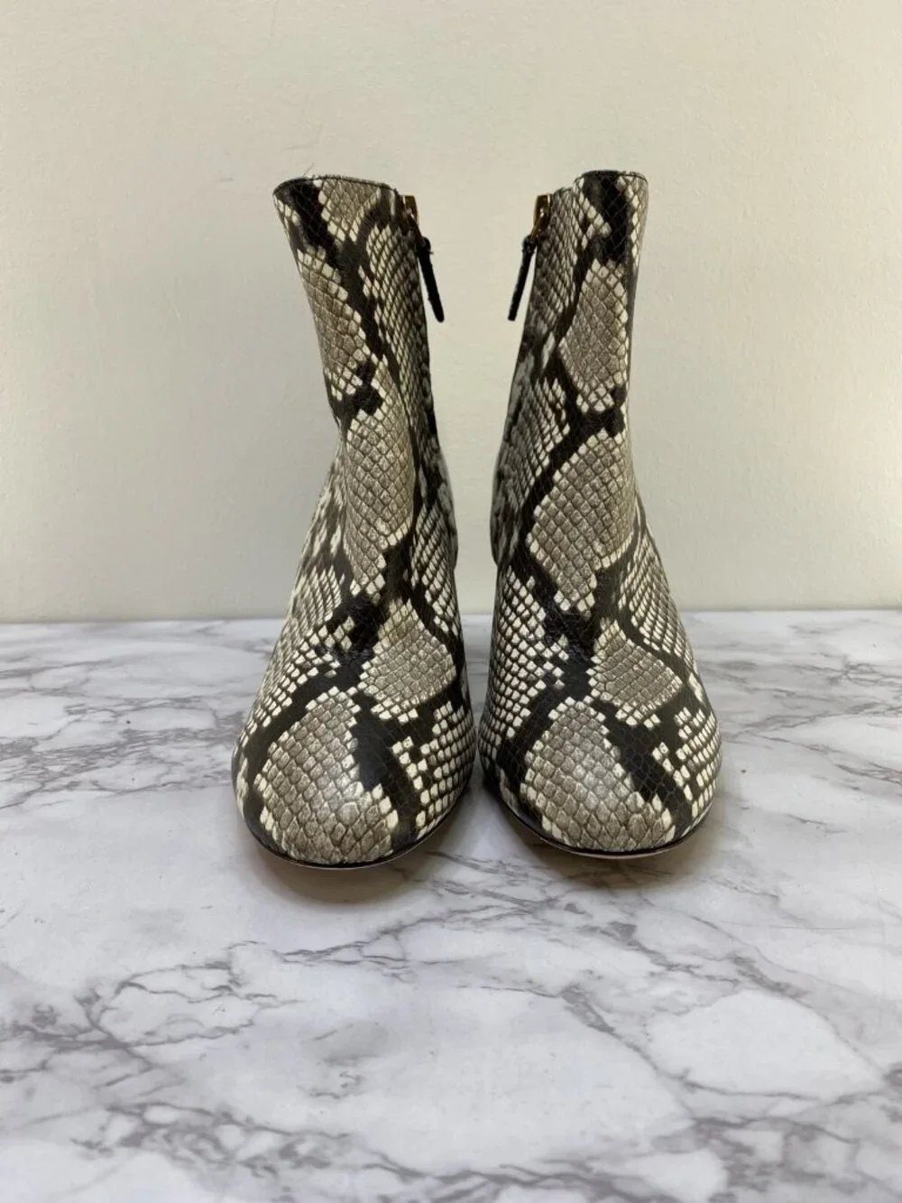 Tory Burch Women's Kira animal print black & White Boot Size 7 M